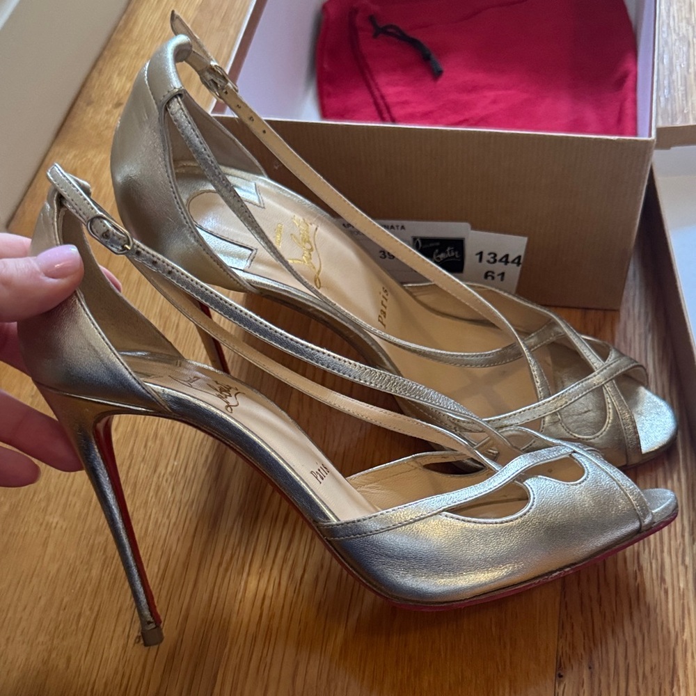 Christian Louboutin Metallic Gold Heels